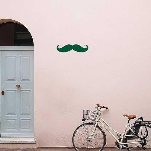 Miniatura 6 de Adhesivos de bigote en blanco (verde) (juego de 2) calcomanías de vinilo impermeables de alta calidad para teléfono portátil, accesorio de teléfono