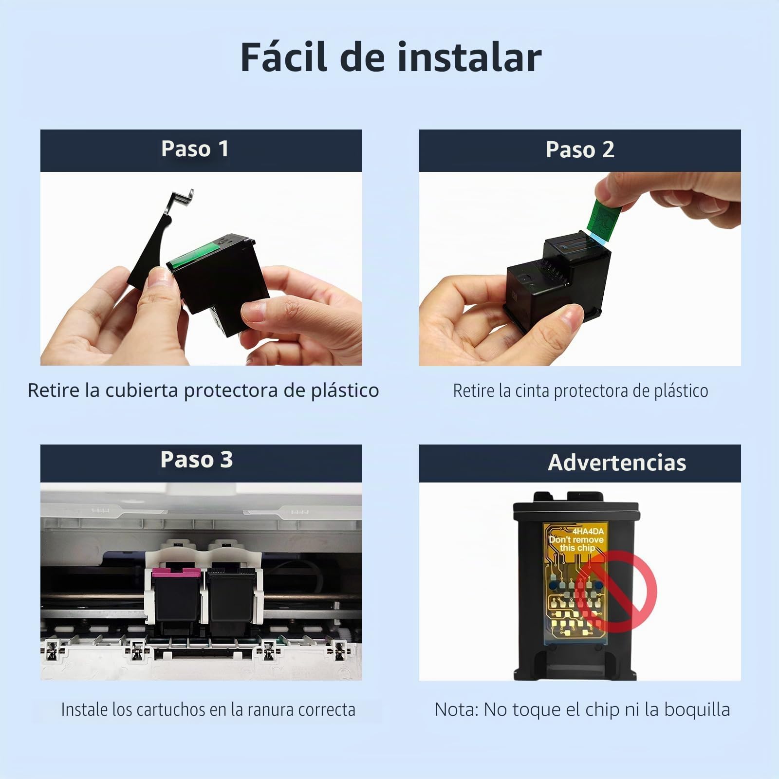 ECOINKO Cartuchos 308XL BK+CMY - 1330+ Páginas, Reemplazo para Tinta HP 308 XL Negro y Color Originales, Tinta Impresora 308 XL para HP Envy 6100e 6120e 6122e 6132e 6520e Deskjet 2910 2920 2921