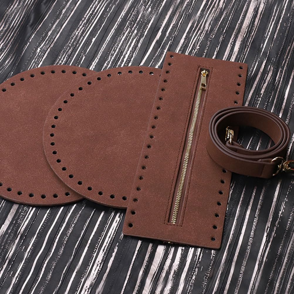 COHEALI 1 Set/4 Pcs Backpack Accessories Leather Crochet Purses Leather Bag Crafting Bag Bottom Shaper Braid Accessories Cover Pu Bottom Backpack s Kit