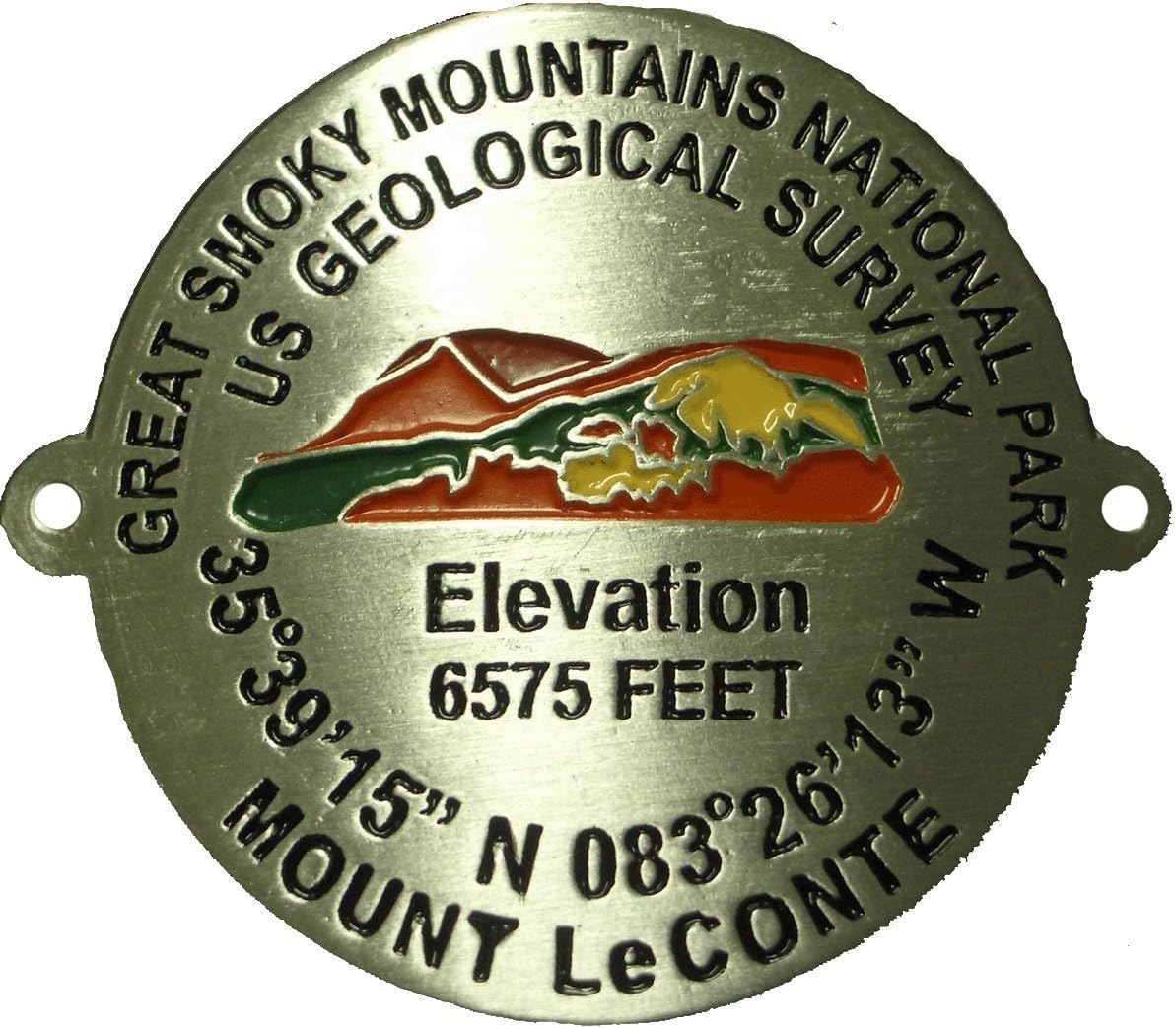 Great Smoky Mountains - Mount LeConte Benchmark - Hiking Stick Medallion