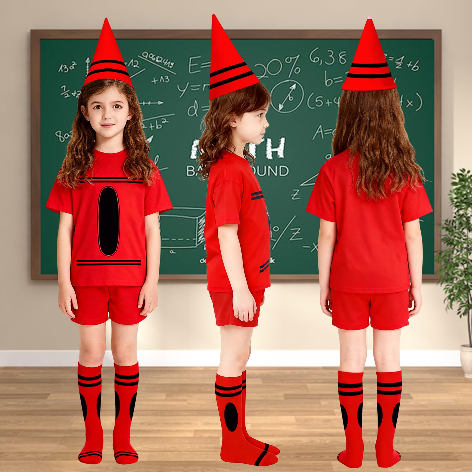 Ainvliya Crayon Costume Kids Set, World Book Day 2026 Full Costume Kids - Image 3
