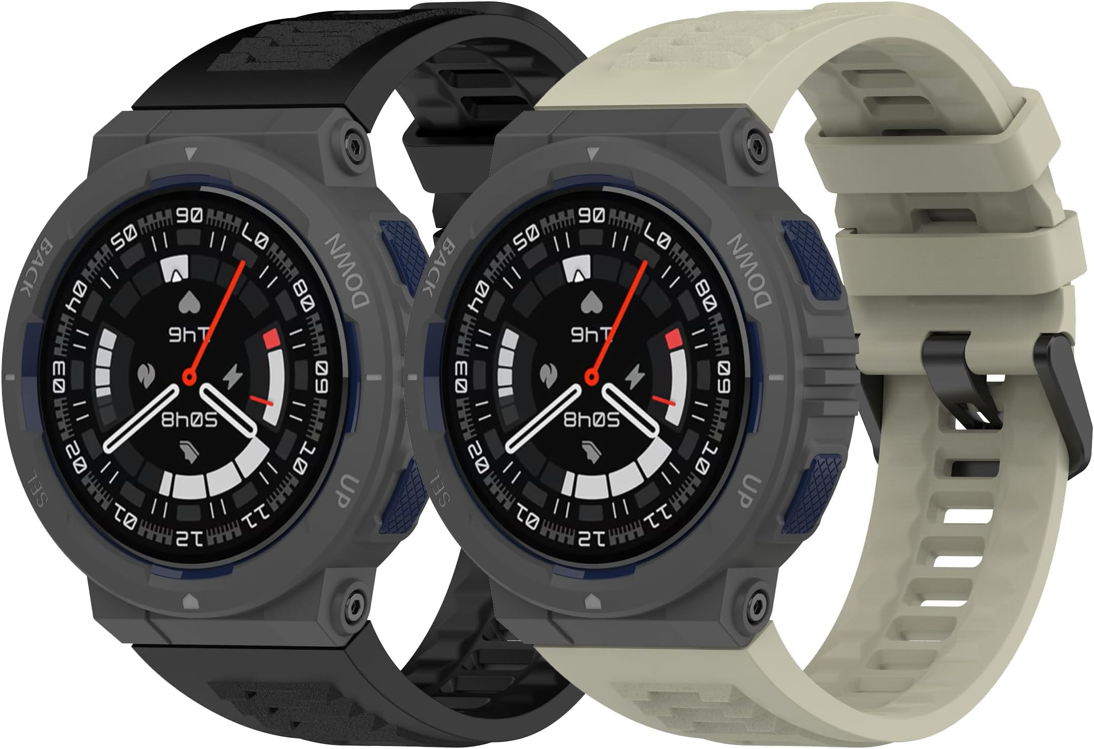 TenCloud 2Pack Active Edge Band Smartwatch Accessory for Amazfit Active Edge (A2212) Watch Band Strap Compatible with Amazfit Active Edge