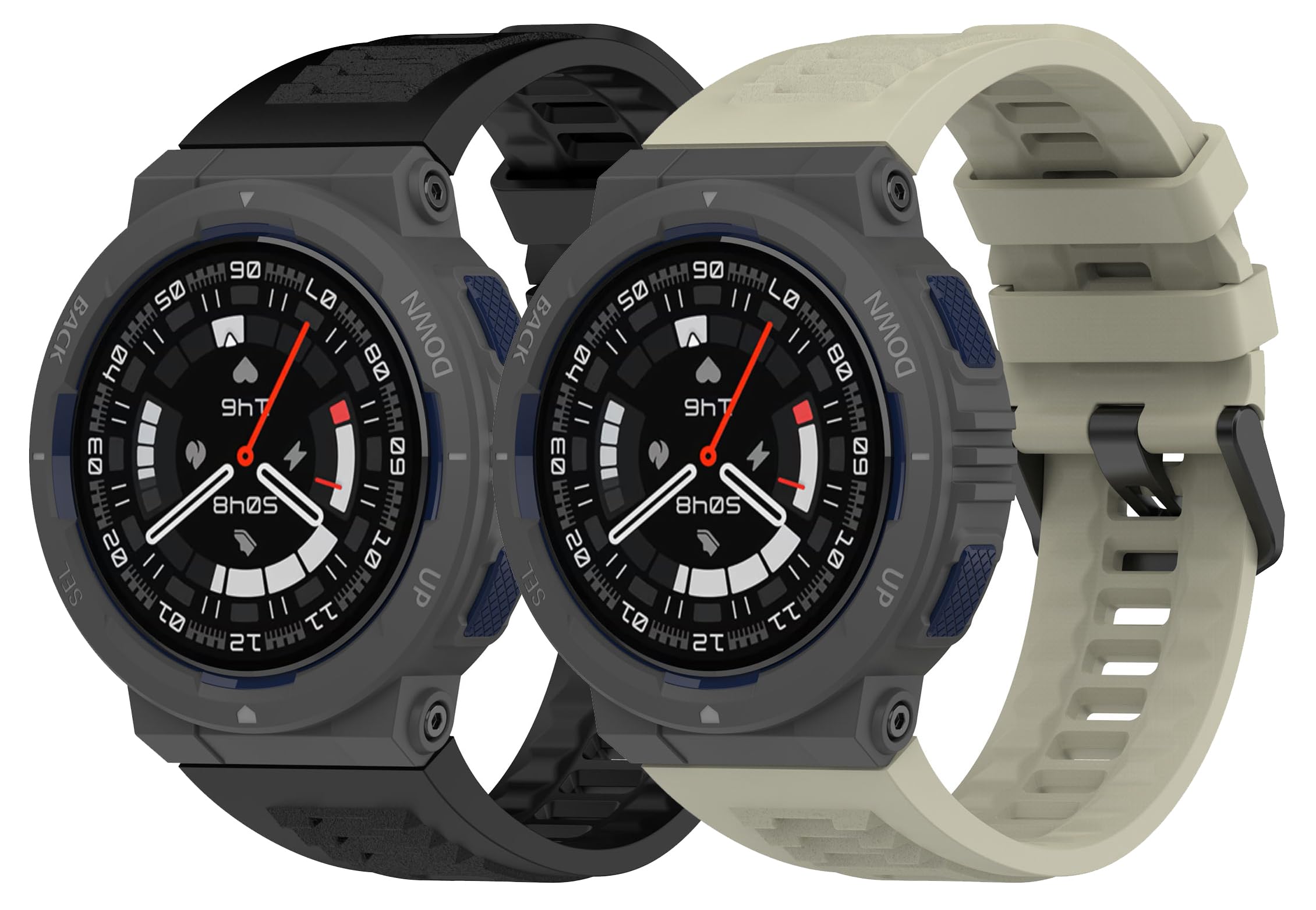 TenCloud 2Pack Active Edge Band Smartwatch Accessory for Amazfit Active Edge (A2212) Watch Band Strap Compatible with Amazfit Active Edge