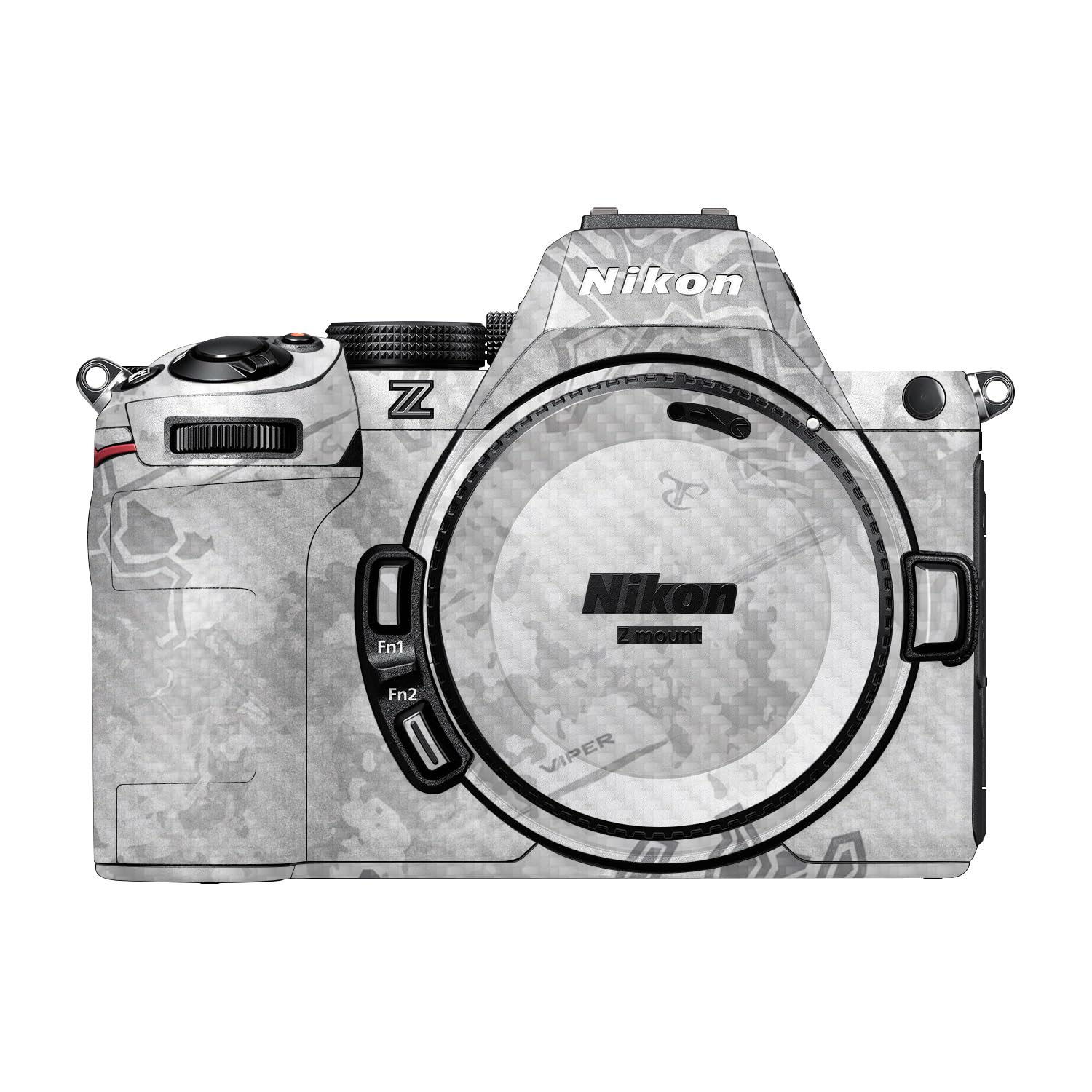 Carbon Fiber Camera Skin Compatible with Nikon Z5 II (2025) - Viper Snow - Premium 3M Vinyl Protective Wrap Decal Cover - Easy to Apply | Crafted in the USA by MightySkins