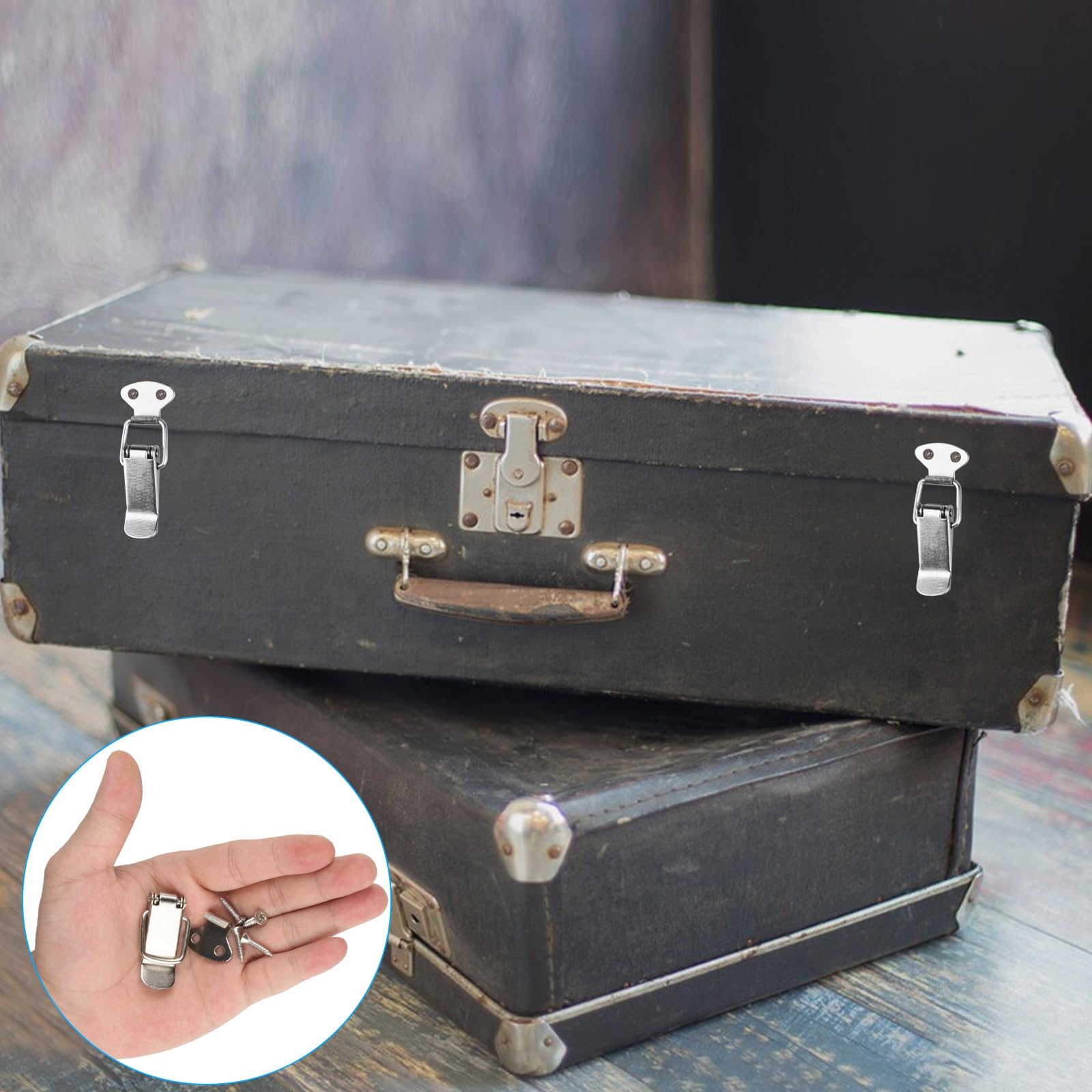 10 Chiusure A Molla In Acciaio Inox Per Cassetti E Armadietti - Con 40 Viti Incluse - 56mm - Foto 3