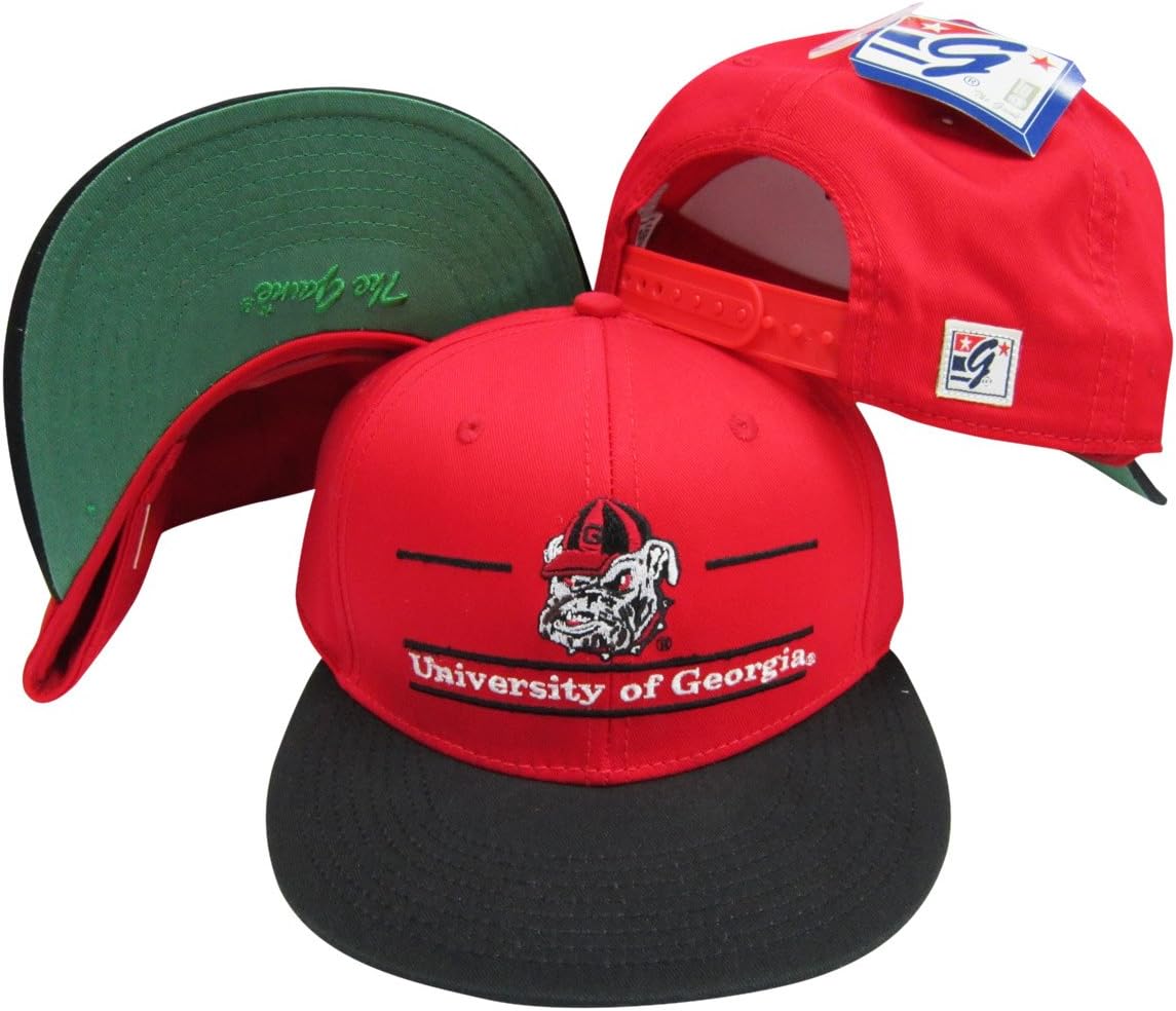 Georgia Bulldogs Classic Split Bar Snapback Adjustable Snap Back Hat/Cap Red