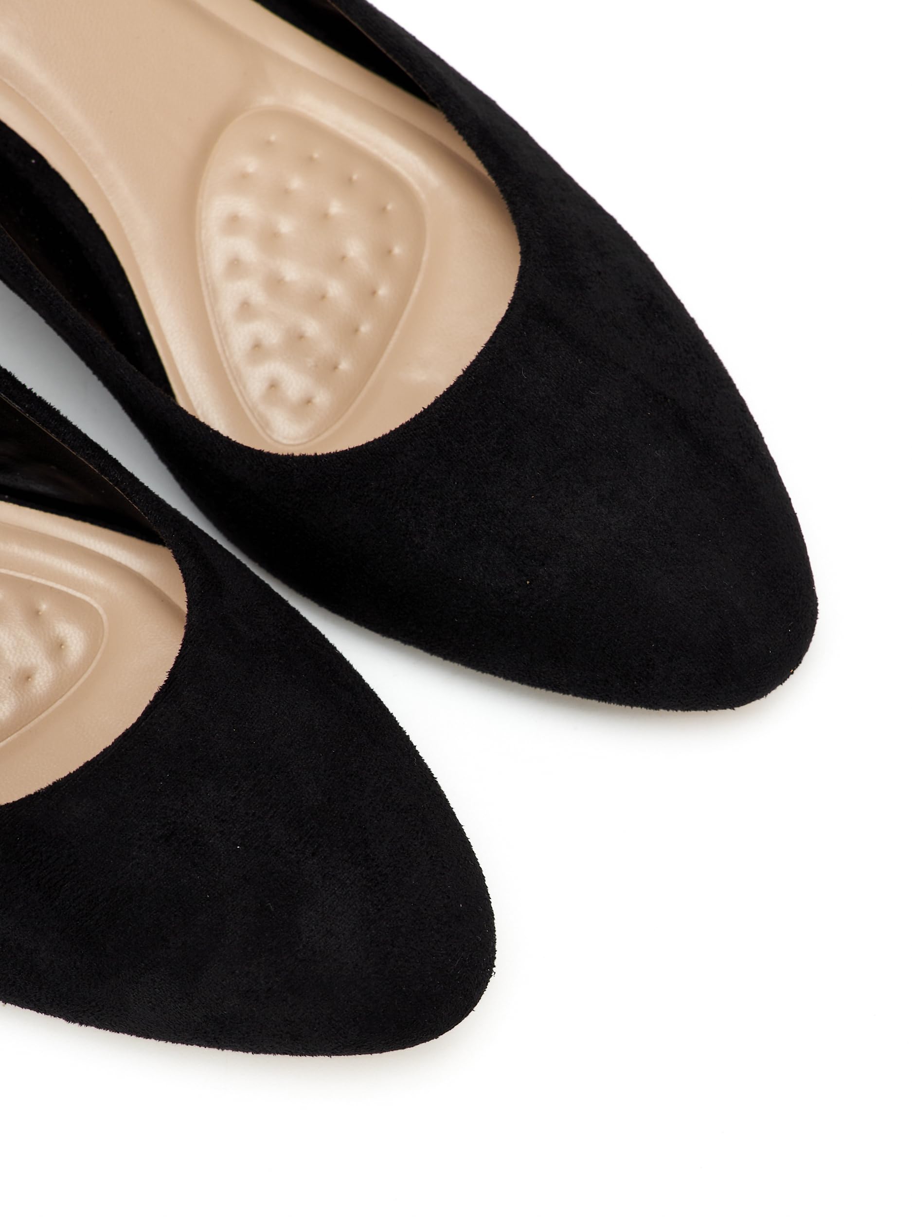 Pumps, Damen Pumps mit 4cm Blockabsatz, Schwarz, weiches Wildlederimitat/Kunstleder, Riemchenpumps Damen, Niedrigem asbsatz, 12692