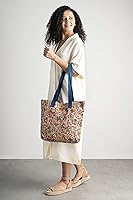 Vista 103 de Maison d' Hermine Bolsa de lona para mujer, bolsa de lona de algodón reutilizable para el hombro, bolsas de comestibles a granel con asa para 01