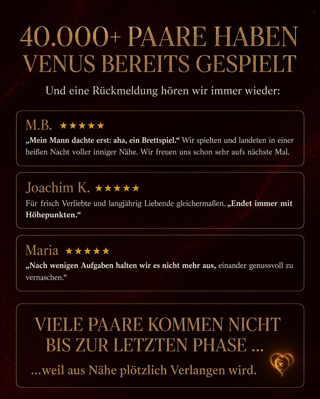 Mehr Nähe, Sex & Leidenschaft: Das Premium Brettspiel für Paare mit 4 Sextoys & 220+ Karten | LIEBESREISE ZUR Venus® Sexspiel | Paargeschenk für Date Night, Jahrestag & Hochzeitstag | Liebesspiel