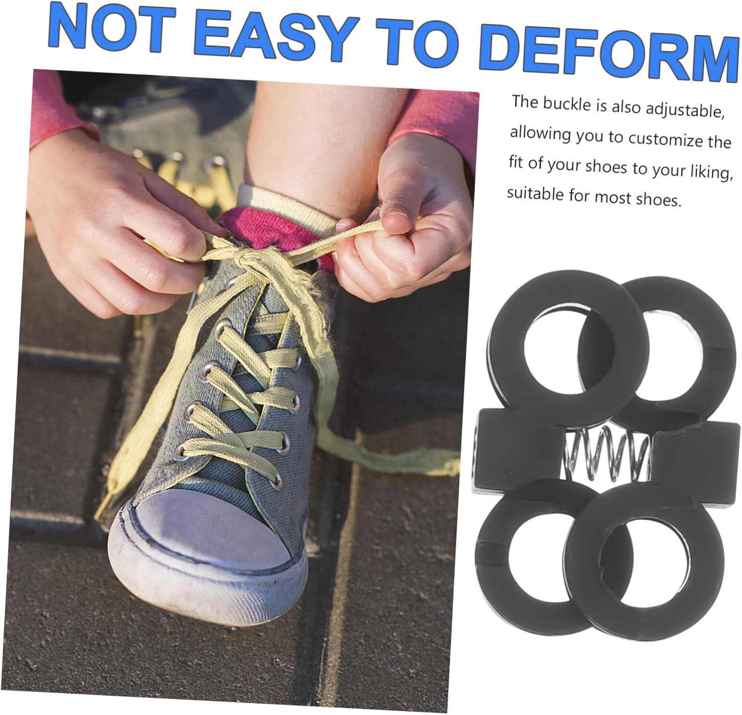 NOLITOY Shoelace Locks Easy to Use Shoe Lace Fixers for Sneakers Secure Fit Buckles for All Ages Accessory for