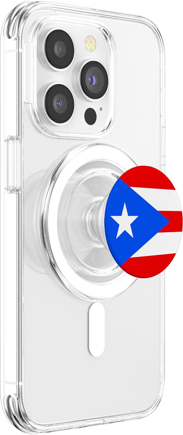 Puerto Rico Patriotism Inspired Puerto Rican Flag Design PopSockets MagSafe PopGrip for iPhone