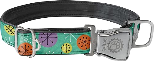 Miniatura 2 de Atomic Starburst - Collar para perro (grande, 17-27 pulgadas), collar impermeable sin olor para perros y cachorros, hebilla de cierre seguro,