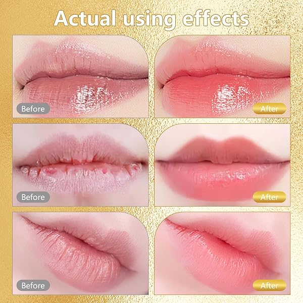 3 PCS Transferproof Color Changing Lipstick, Clear Lip stick That Changes Color, Gold Crystal ph Color Changing Lipstick, Long Lasting & Moisturizing Glossy Shine Lip Balm for Women - 5