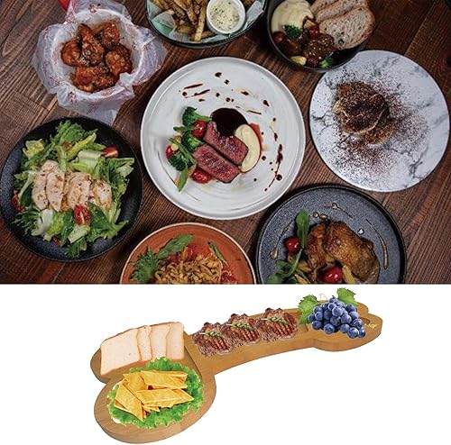 Miniatura 4 de Juego de tablas de queso de bambú, plato de carne y queso, bandeja de bambú para servir, regalos únicos de inauguración de la casa, día del padre,