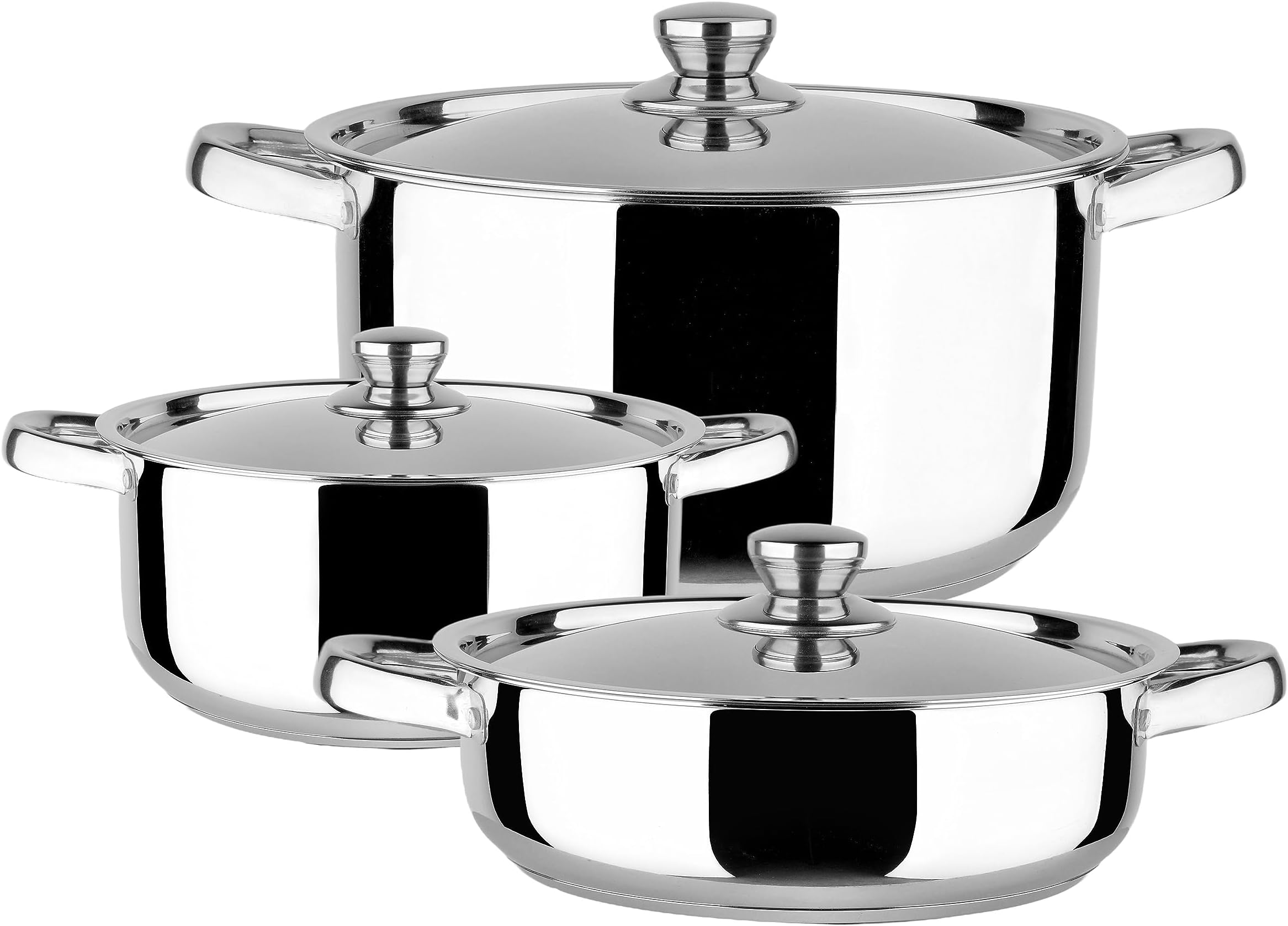 Amazon.com: YSSOA Stainless Steel 6-Piece Cookware Set: Mirror Polished ...
