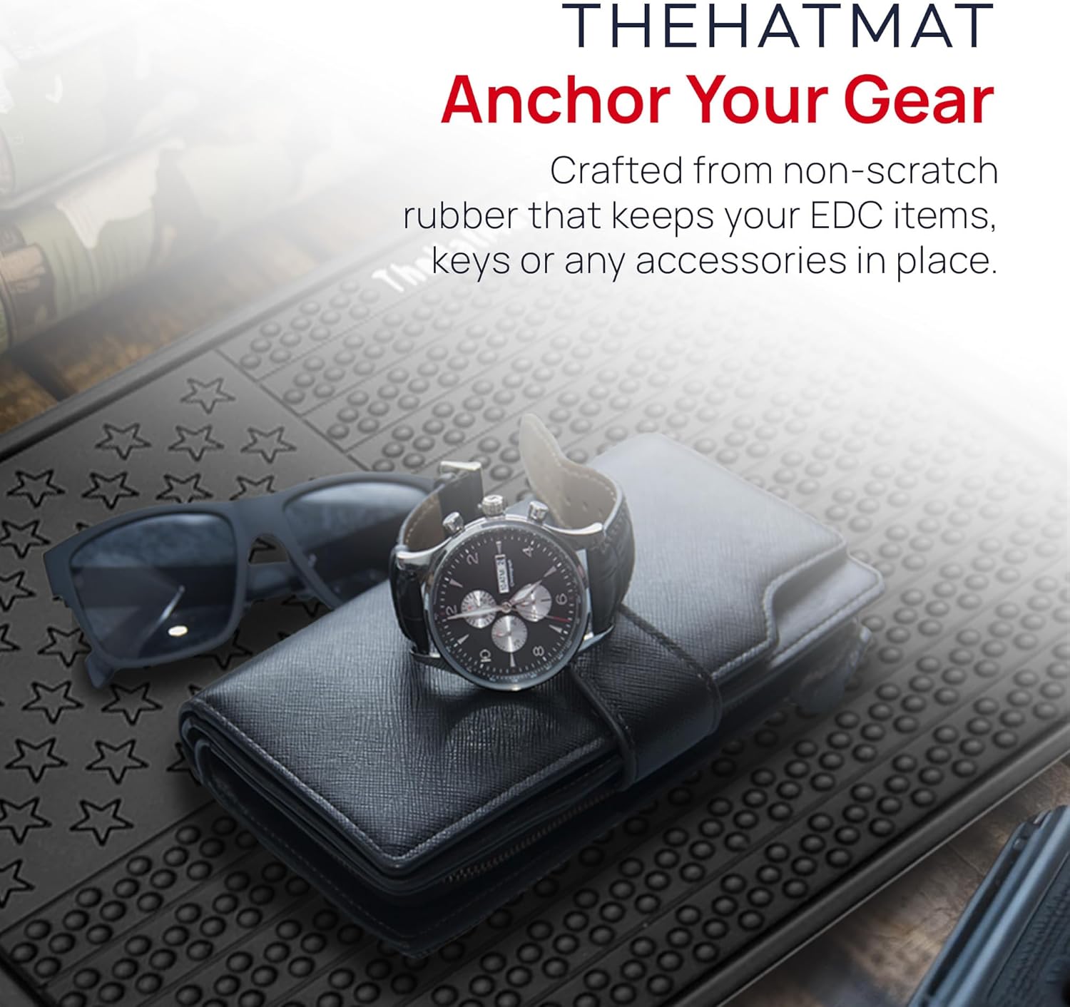 EDC Soft Dump Pad - EDC Valet Tray All for Everyday Carry Rubber, Non Skid Key Tray & Desk Organizer, Anti-Slip, Scratch-Resistant & Easy to Clean, Perfect for Home, Office or Anywhere