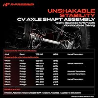 Vista 2 de A-Premium Conjunto de eje de eje CV compatible con Ford Escort 1998-2003 y Mazda MX-3 92-95, Protege 99-03, Protege5 02-03, 1.6L 1.8L 2.0L, lado