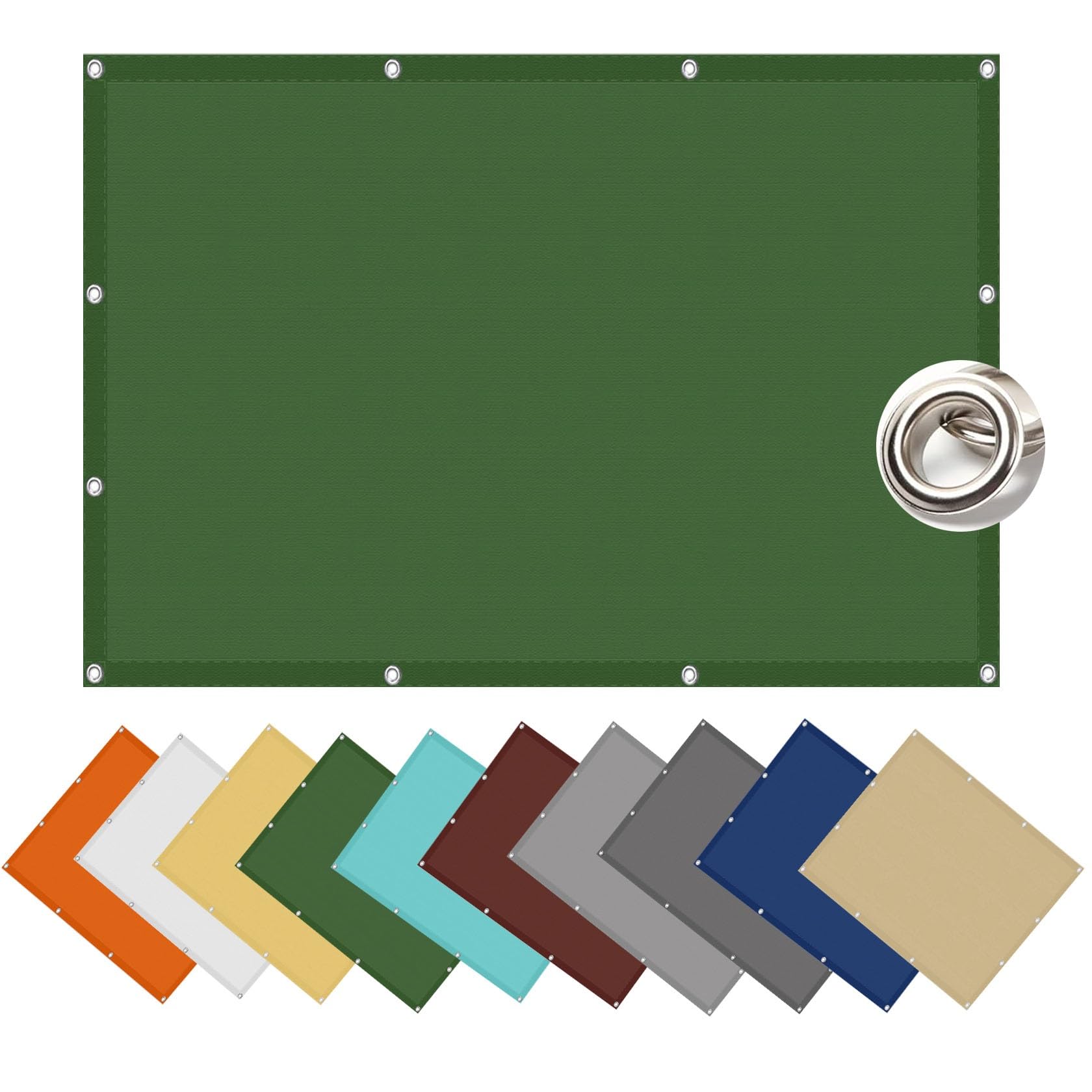 Zonnezeil, Rechthoek Schaduw Zeil,waterafstotend, 98% uv-bescherming, met touwen en bevestigingsset, voor tuin, outdoor, terras, camping, party, (2 x 4 m,Zand Kleur
