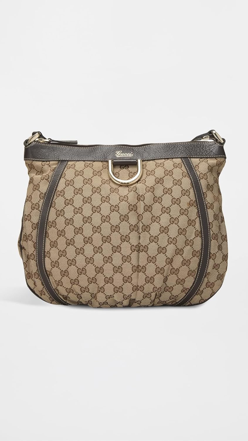 What Goes Around Comes Around Women's Pre-Loved Gucci Brown Canvas D Ring Abbey Messenger Bag, Brown, One Size - Image 2
