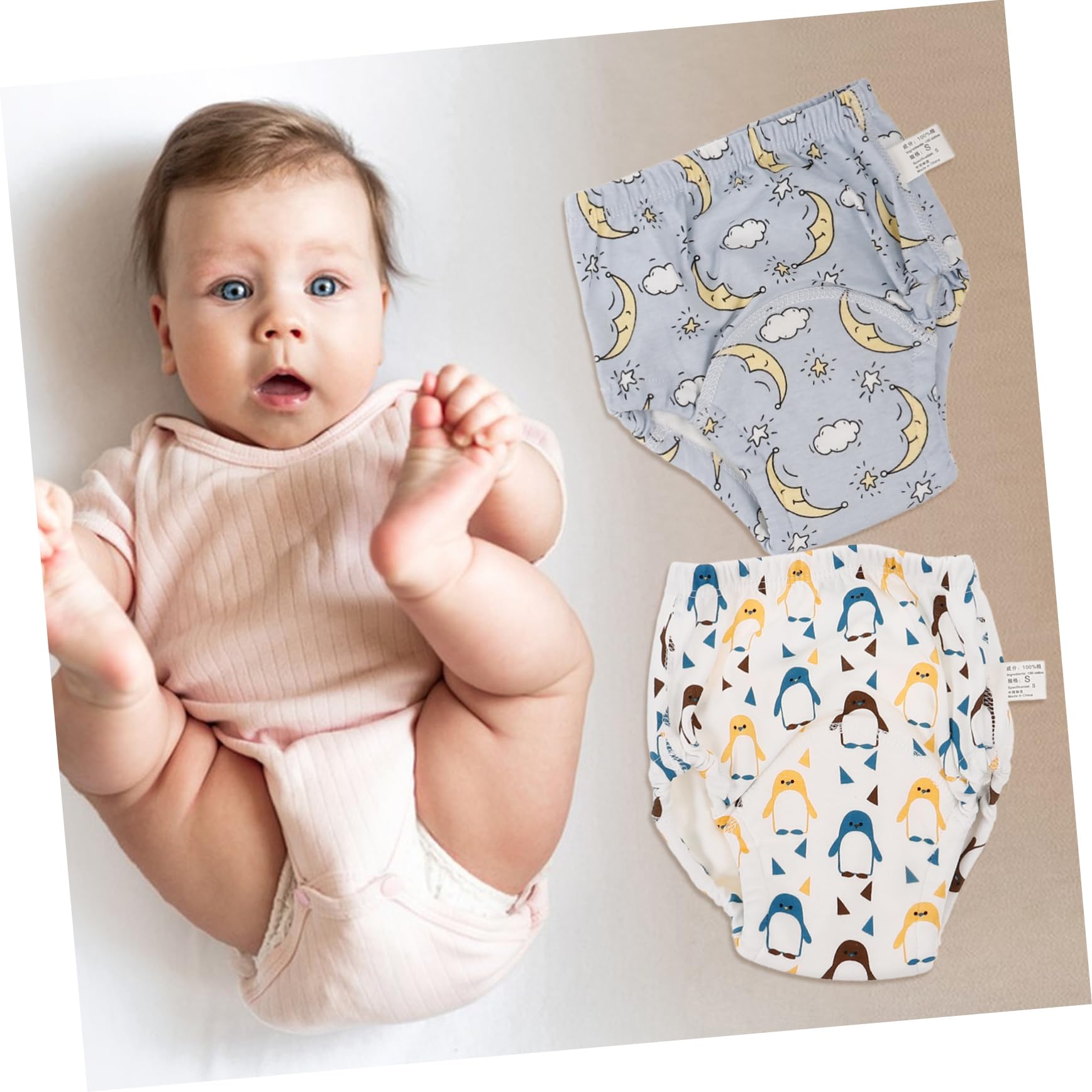 ifundom Wiederverwendbare Babywindelhose aus Baumwolle Waschbar und Bequem 6 Stück für Säuglinge 0-9kg fürs Töpfchentraining