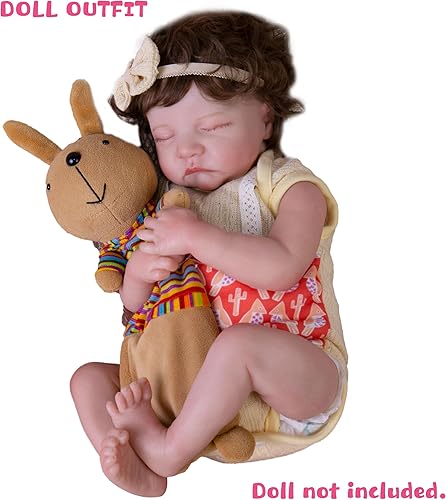 Miniatura 3 de Ropa de muñecas Reborn Baby Girl Yellow Baby Clothes Doll Clothes 17-22 pulgadas Baby Alive Ropa y accesorios para ropa de bebé niña