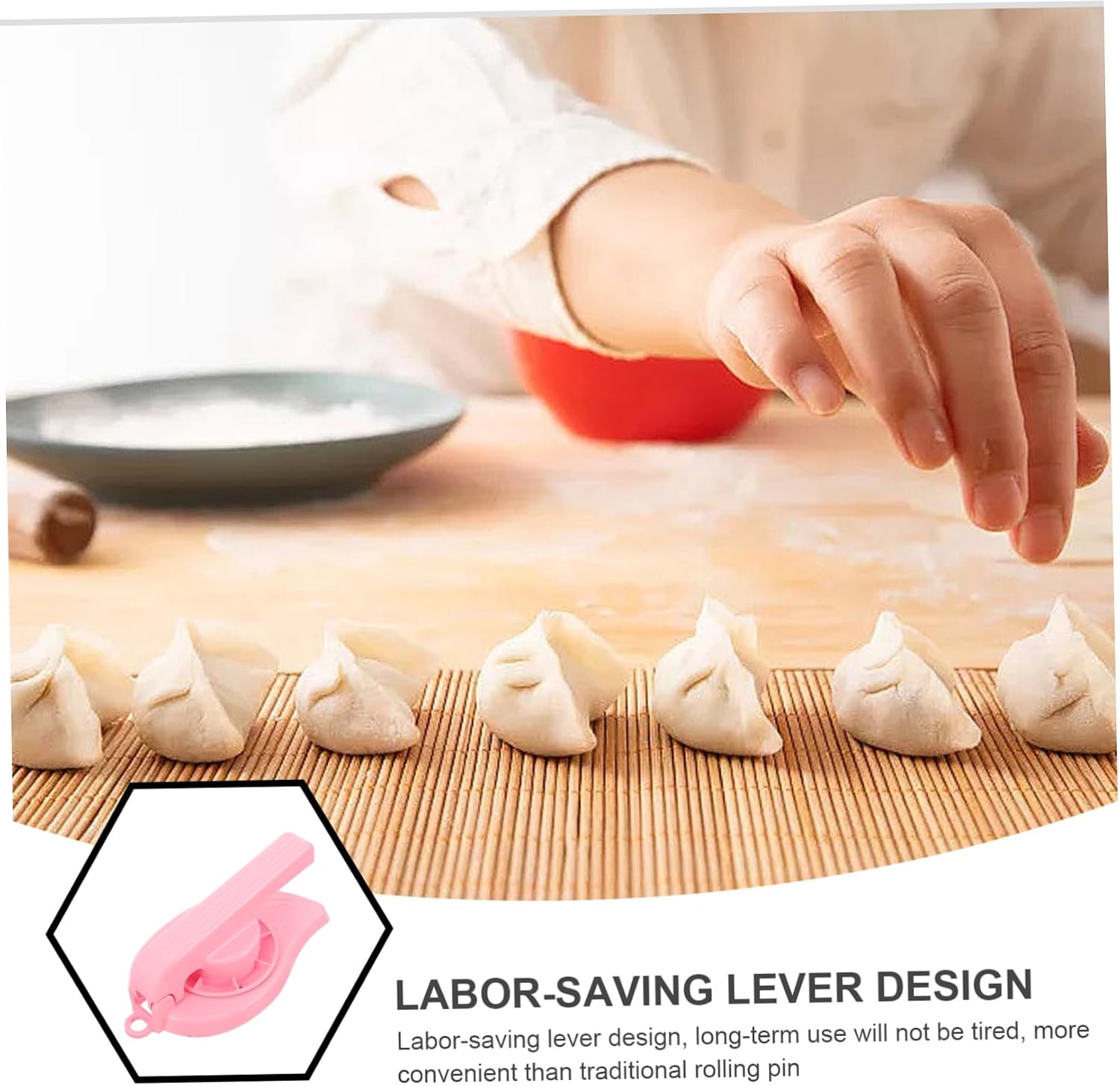 2pcs Dumpling Skin Maker Tool Versatile Press Mold for Ravioli Gyoza and Noodles Simple Handle for Home Cooking Style