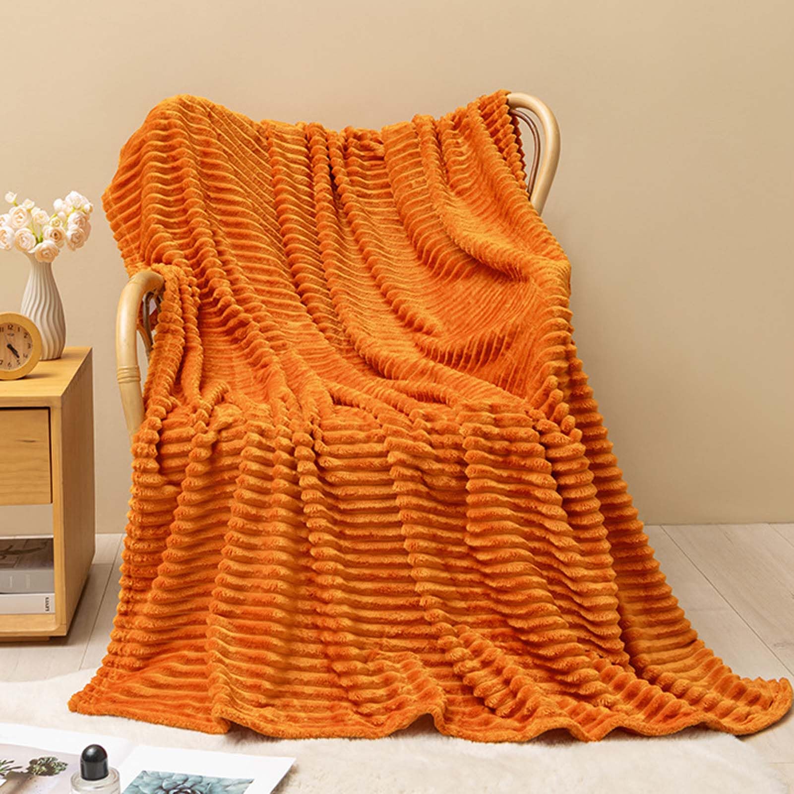 Manta Cama de Microfibre Franela, Manta Polar Lisa de Tacto Suave, Manta para Sofá Invierno Grande, Mantas Decorativas Cálida, Manta Ligera Franela, para Cualquier Temporada