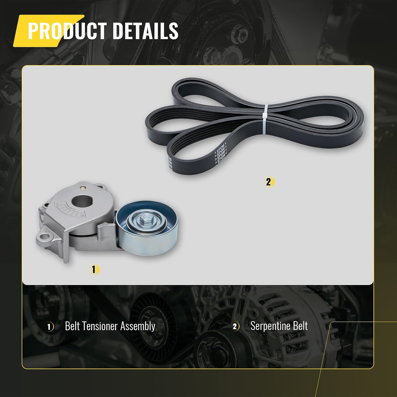 TUCAREST Belt Drive Kit Fit for (2.5L) 2018-2024 To-yota Camry, 19-25 RAV4