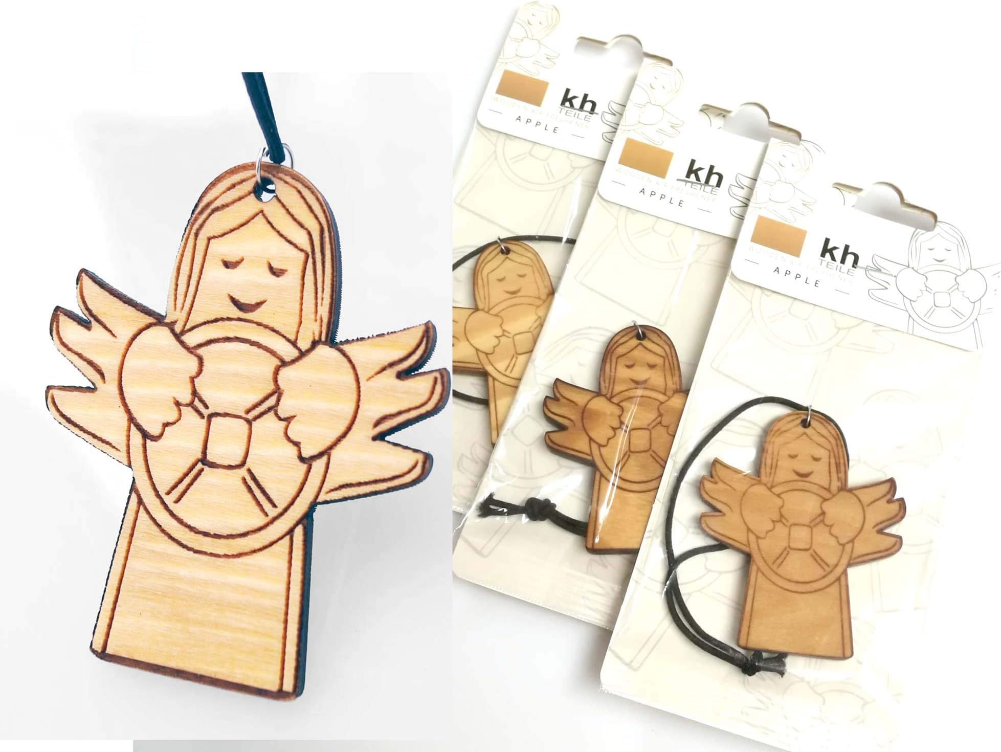 kh Teilie Car Air Freshener - Guardian Angel (Wood)
