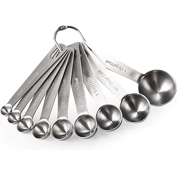 U-Taste 18/8 Stainless Steel Measuring Spoon, Metal Measuring Spoon for Baking Measuring Dry Rations and Liquid, Dishwasher S