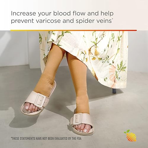 Miniatura 6 de Calcetines de compresión médicos con cremallera, puntera abierta, 20-30 mmHg, medias de compresión para venas varicosas con protector de cremallera