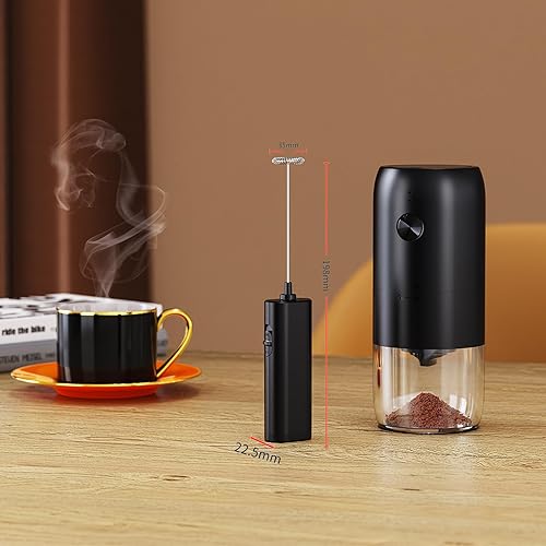 Miniatura 6 de Espumador de leche eléctrico recargable de mano, mezclador de espuma, varilla para remover huevos, mini batidora de mano para leche, huevos y café