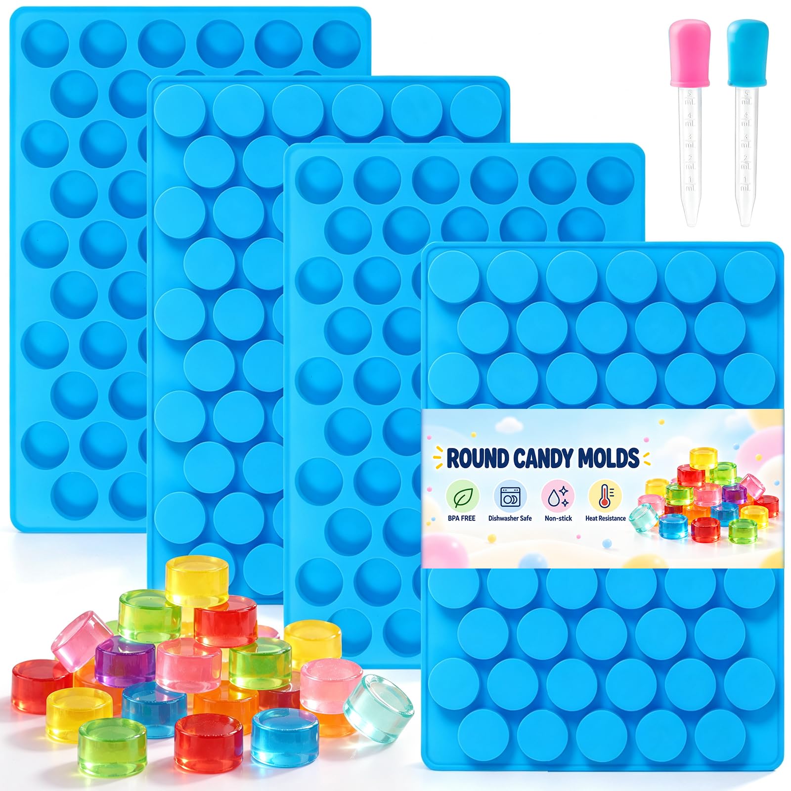 Silicone Candy Molds - Gummy Bears, Dinosaurs & Fruit -30