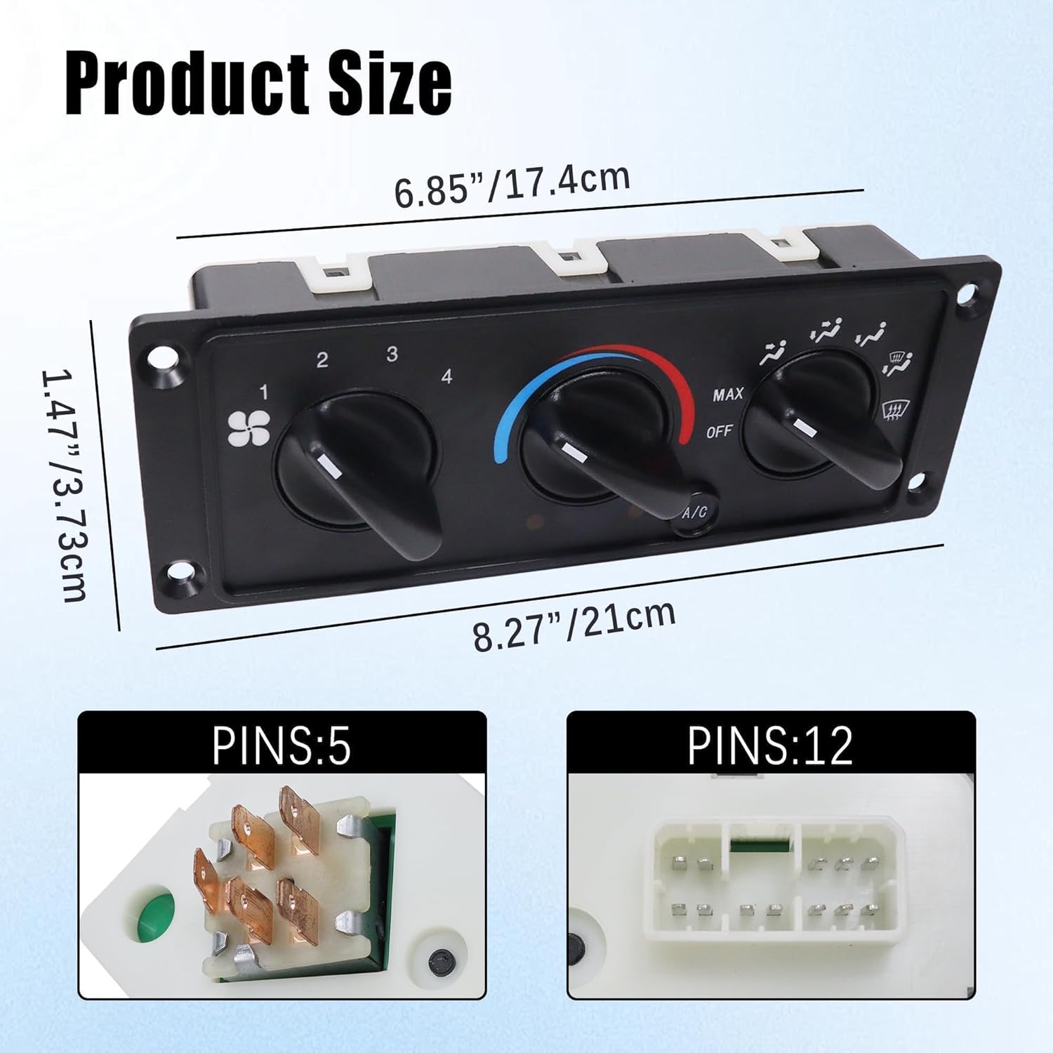3518702C93 AC Heater Climate Control Module Compatible with 2000-2021 International 9100 9200 9400 9900 5500I 5600I HX515 HX615 Replace 3518702C92 703460AT 5011931R91