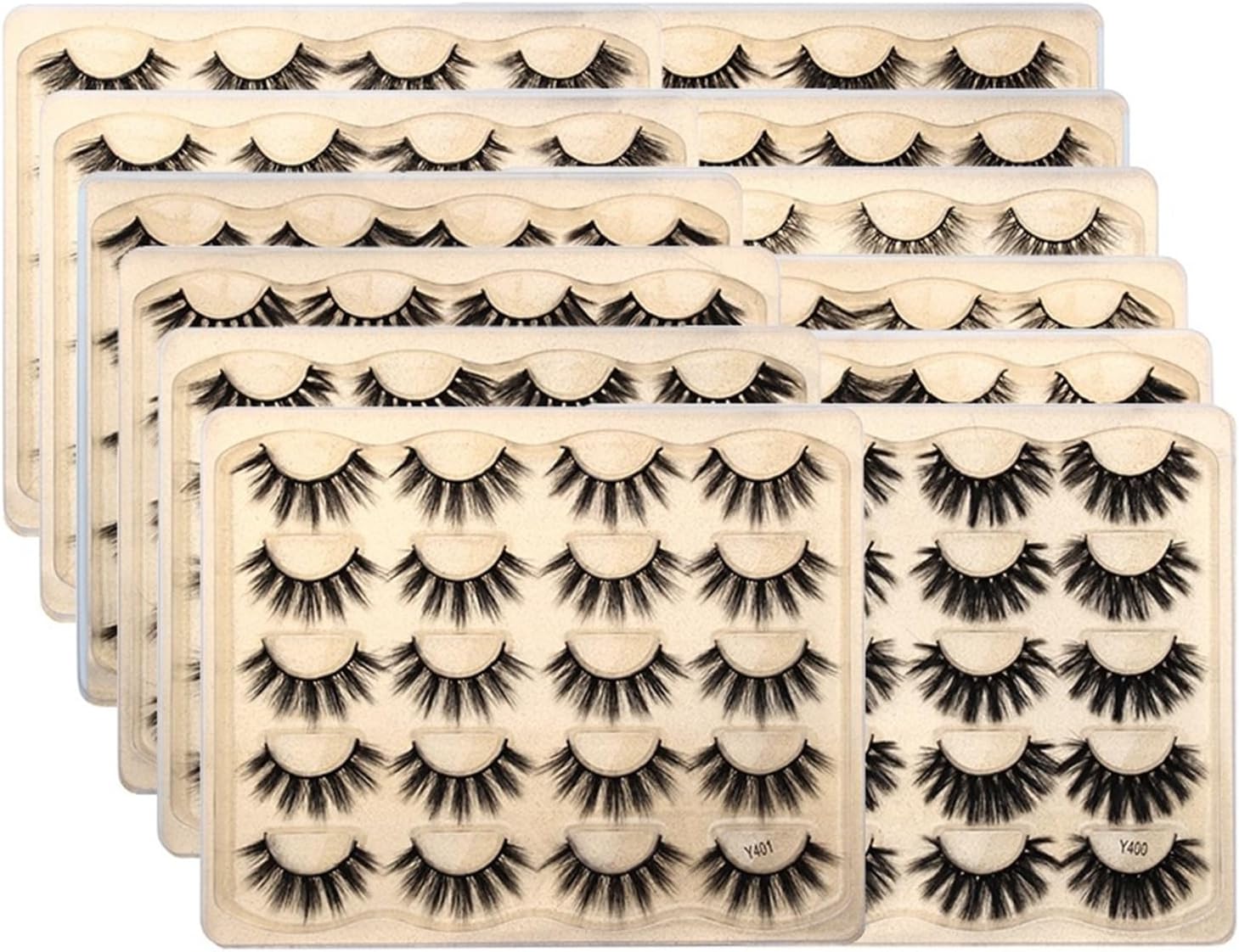 UAMOU 50/100/300 ペアナチュラルミンクまつげフェイク 3d ミンクまつげストリップ厚い劇的なつけまつげエクステンショ