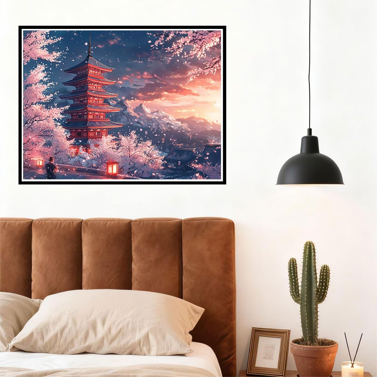 Peinture Numero Adulte Fleur Coloriage par Numero Adulte Paysage DIY Paint by Numbers, avec Pinceaux Peinture Loisir Creatif Enfant Numéro D'art Cadeau Femme, Pour Decoration Maison 80x100cm H - 917