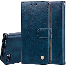 Compatible with Huawei Y5 lite 2018 LX5 Wallet Magnetic Closure Case Cover,Compatible with Huawei Y5 Prime 2018 LX2 / Y5 2018 LX2 / Enjoy 8e Youth LX2 Flip Kickstand Case Blue