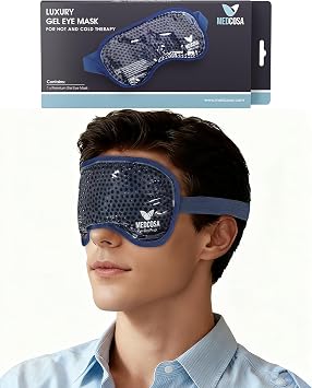 Medcosa Eye Ice Pack - تبريد وتهدئة عينيك المتعبة مع قناع الجل البارد - تبريد للعيون المنتفخة والنوم المساعد