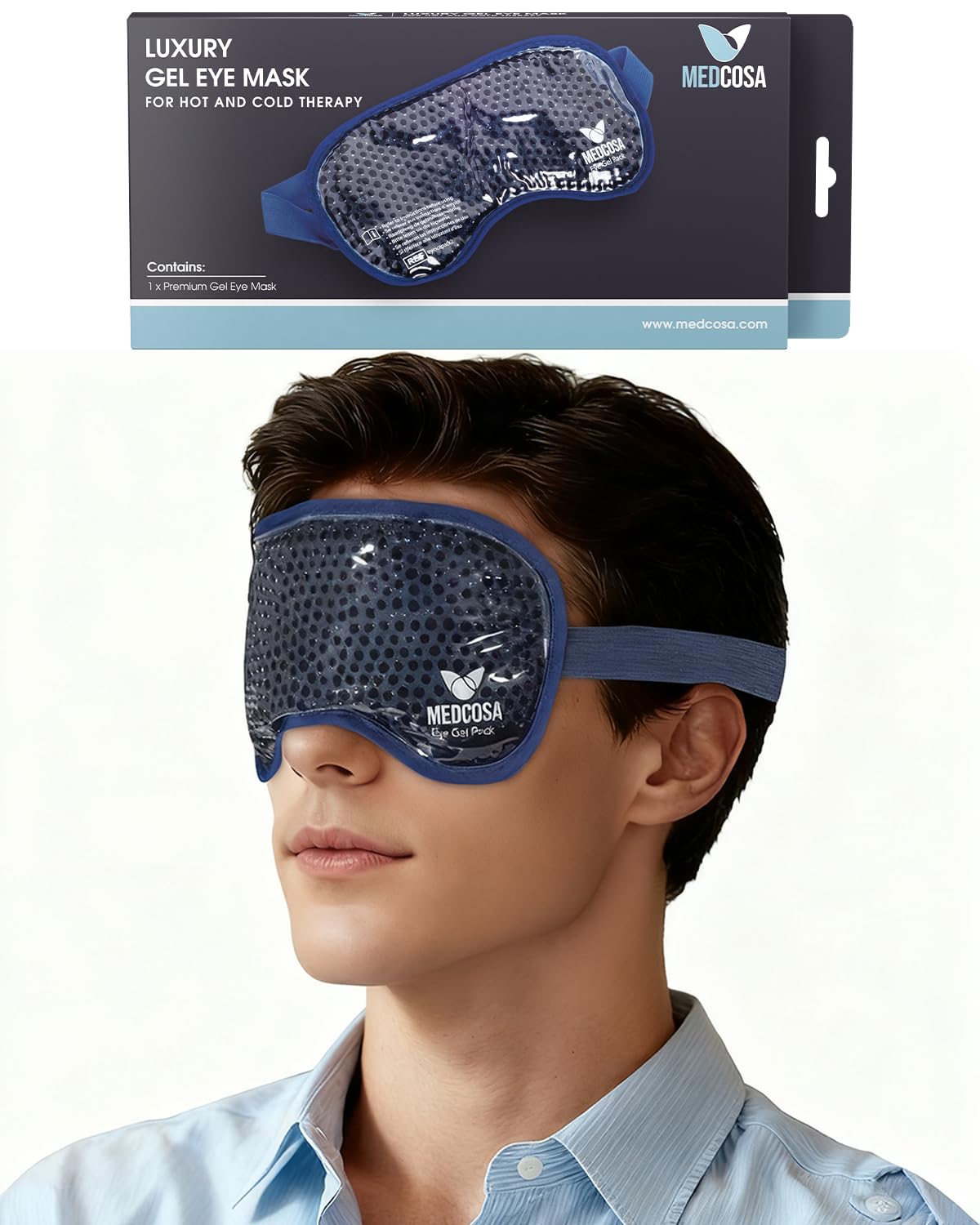 Medcosa Eye Ice Pack - Cool Soothe Your Tired Eyes with Our Cold Gel Mask - Cooling for