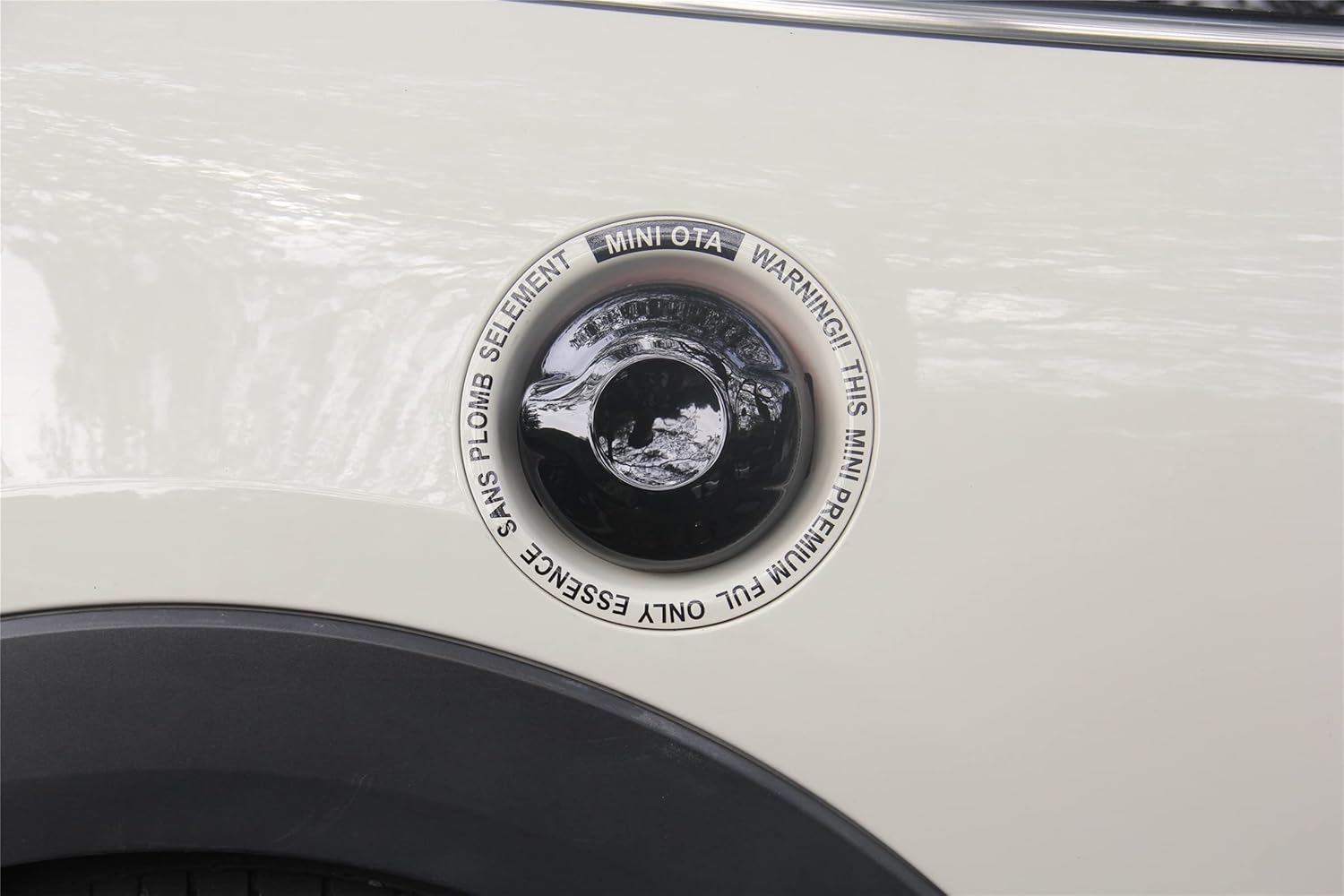 ABS Fuel Tank Gas Cap Cover Trim for Mini Cooper Hardtop Hatchback Covertible Countryman Clubman (Black,F55 F56 F57 2.0T)
