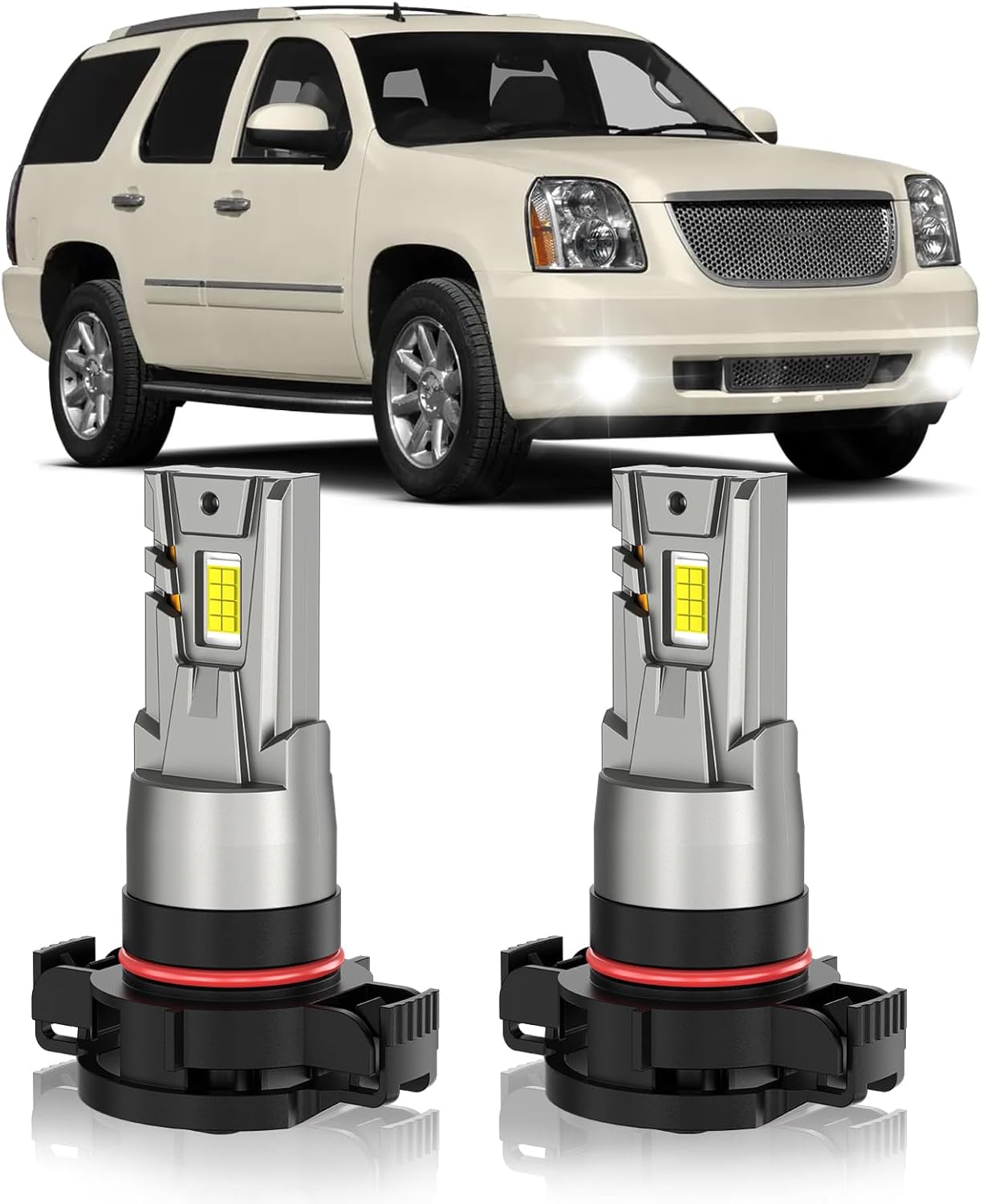 Fit for 2014-2020 Dodge Durango Fog Light Bulbs, 6000K Cool White 700% Brightness, 14000LM Ultra Bright, 1:1 OEM Design Plug and Play, Super Penetration in Fog/Rain, Pack of 2