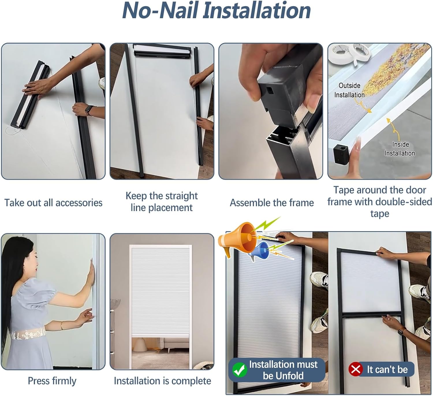 Customizable Accordion Privacy Dividers, No-Drill Interior Folding Doors for Bedroom, Balcony, Closet, Bathroom, Office - Easy Install 46x80in (117x203cm)