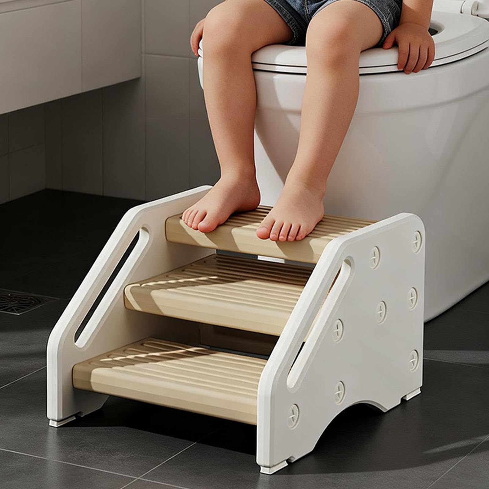 Taburete Infantil, Reposapiés Compacto Y Antideslizante para Lavabo,