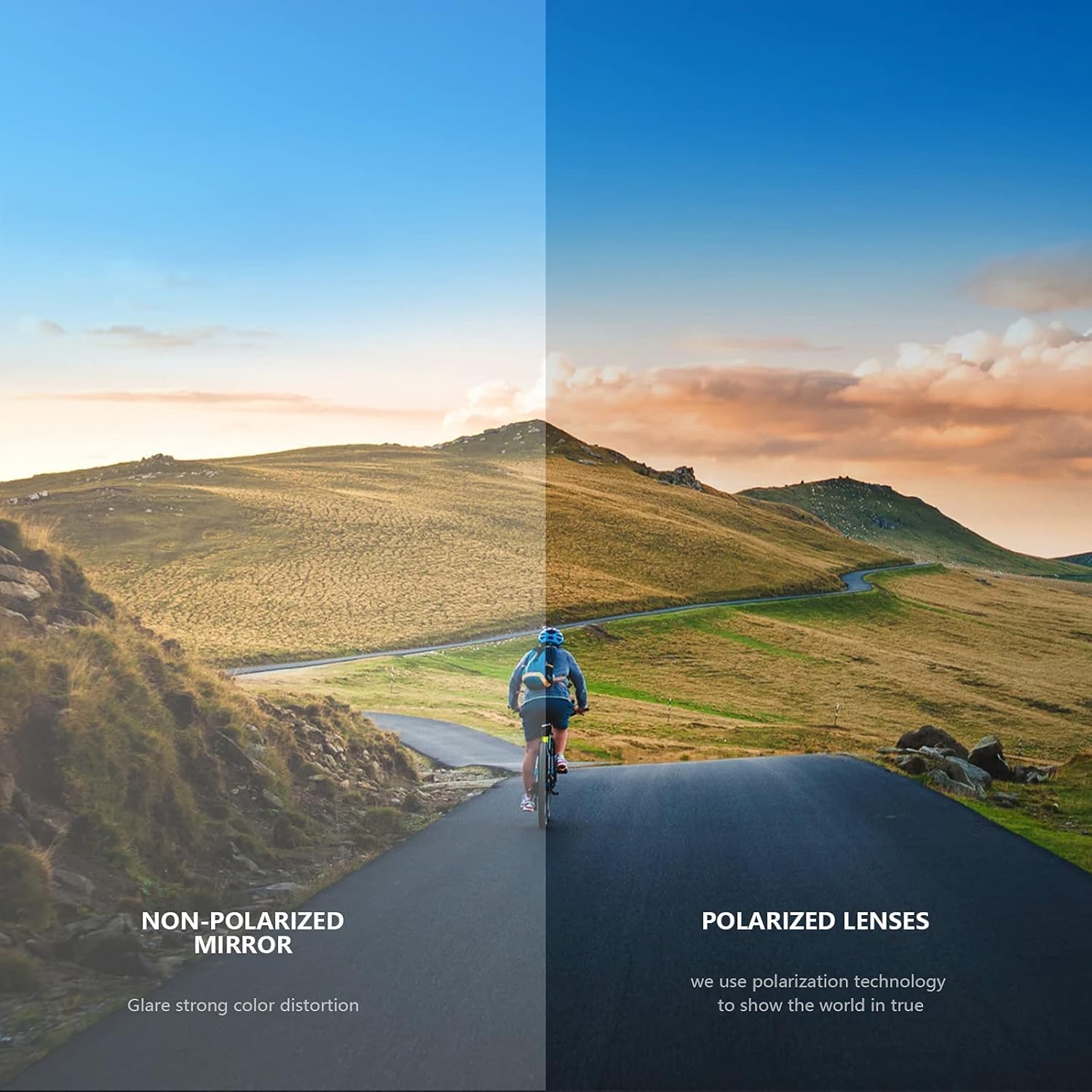 MAXJULI Polarized Sunglasses for Men Lightweight TR90 UV400 Protection Square Sun Glasses Black/Super Dark 8142 - Image 6