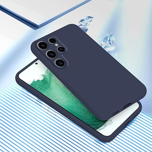 Miniatura 8 de Compatible con Samsung S23 Ultra, funda de silicona líquida, funda protectora de cámara de cuerpo completo, a prueba de golpes, funda delgada para