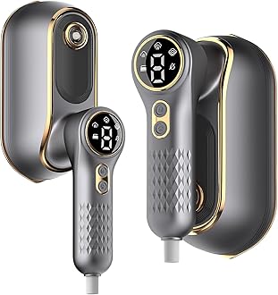 Portable Travel Steamer, 1200W Handheld Fabric Steamer for Clothes, 4 Modes with LCD Display, Powerful Wrinkle Remover for Home & Travel, 150ml Water Tank, 10S Fast Heat-Up, 180° Swivel Handle, Grey