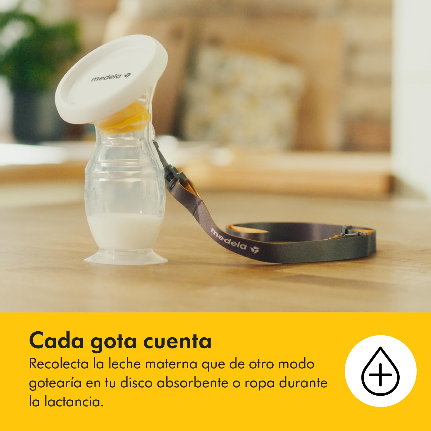 Medela Colector de Silicona para Leche Materna, Copa de Leche Materna con Base de Succión y Tapa para Almacenar Leche, Adecuado para un uso Diario