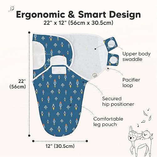 Vista 318 de Paquete de 3 mantas orgánicas para dormir para bebé, para recién nacido, envolturas ergonómicas para bebés de 0 a 3 meses, sacos para dormir, Abc