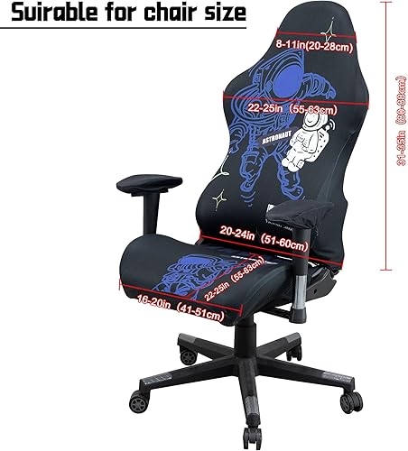 Miniatura 2 de Fundas para sillas de videojuegos (sin silla), funda para silla de computadora de oficina, tela jacquard elástica para evitar arañazos de gatos,