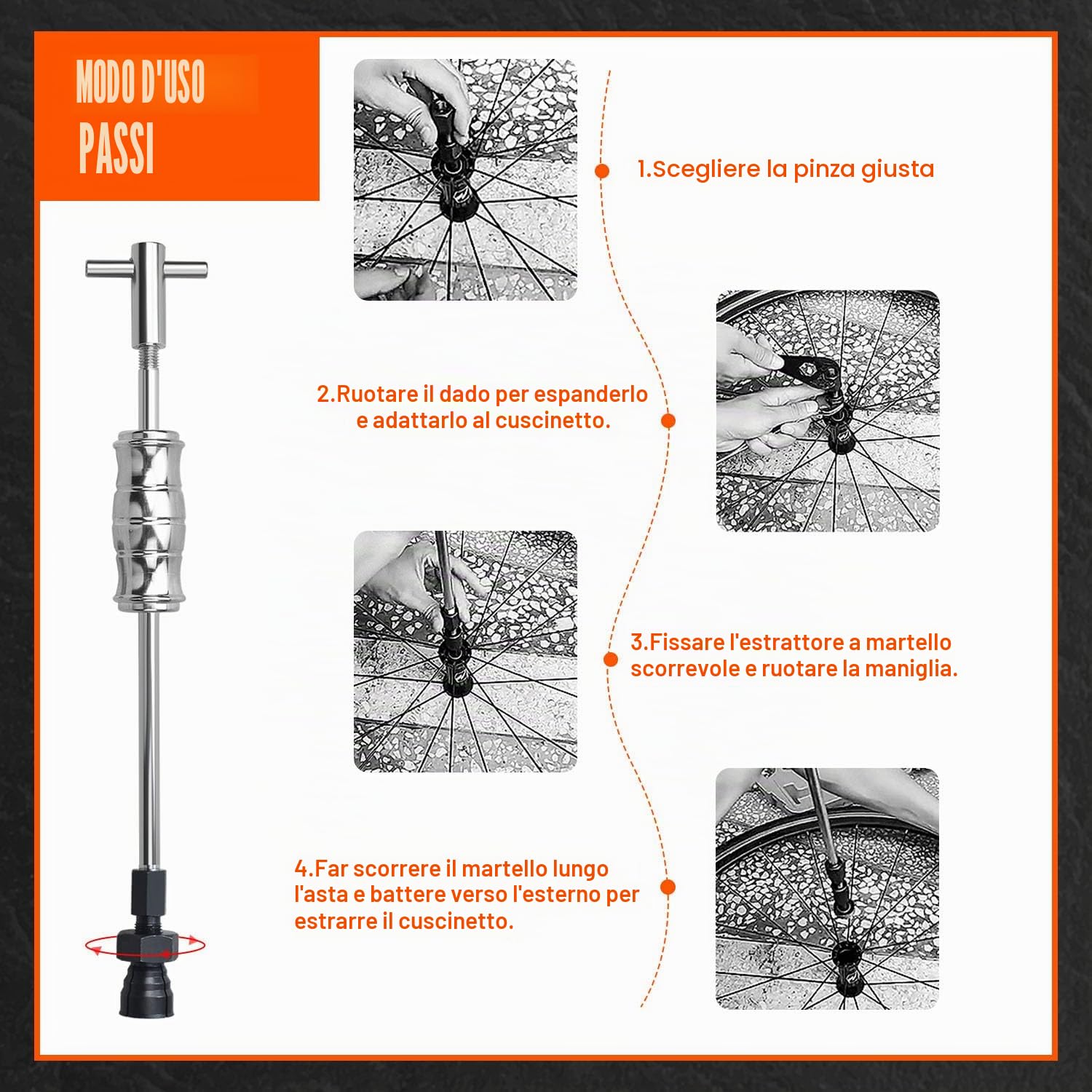 13 Pezzi, 8-32 mm, Kit di estrattori per Cuscinetti Interni per Fori ciechi, con Martello Scorrevole e pinze espandibili, per Auto e Moto (13PC 2X(8+10mm))